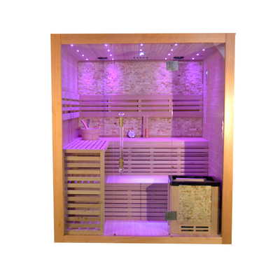 غرفة بخار الساونا من Hemlock Wood Home من 4 إلى 5 أشخاص مع سخان موقد 6kw