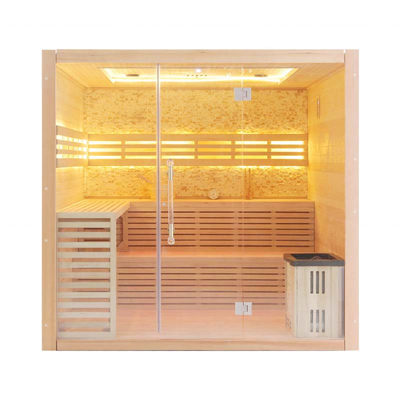 غرفة بخار الساونا من Hemlock Wood Home من 4 إلى 5 أشخاص مع سخان موقد 6kw
