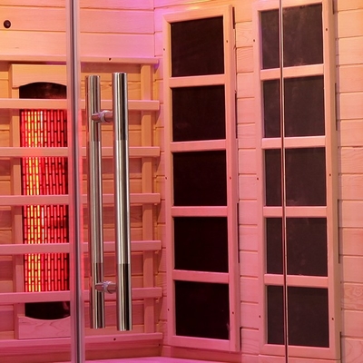 1750W Hemlock Solid Wood 2 Person Infrared Sauna للمنزل الداخلي