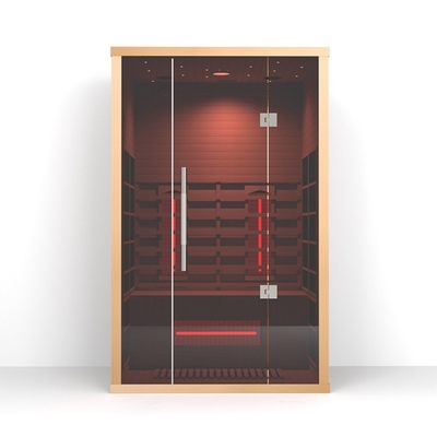 Hemlock / Red Cedar داخلي 2 شخص بالأشعة تحت الحمراء ساونا للمنزل