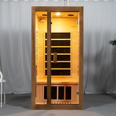 Hemlock Wood Indoor Home Full Spectrum Sauna 2 شخص بحجم OEM مقبول