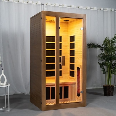 Hemlock Wood Indoor Home Full Spectrum Sauna 2 شخص بحجم OEM مقبول