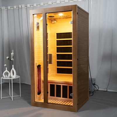 Hemlock Wood Indoor Home Full Spectrum Sauna 2 شخص بحجم OEM مقبول