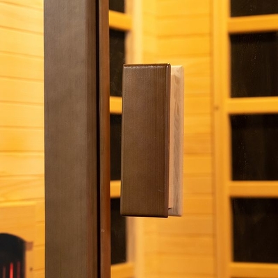 Hemlock Wood Indoor Home Full Spectrum Sauna 2 شخص بحجم OEM مقبول