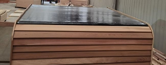 6000W Hemlock موقد سخان مكعب شكل بخار جاف ساونا خارج خشبية