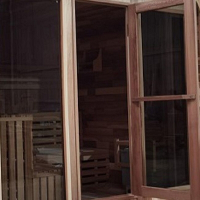 6000W Hemlock موقد سخان مكعب شكل بخار جاف ساونا خارج خشبية