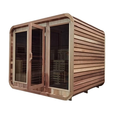 6000W Hemlock موقد سخان مكعب شكل بخار جاف ساونا خارج خشبية