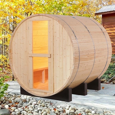 Hemlock Wood Home Commerical Outdoor Tradtional Steam Bar Sauna 6 Person