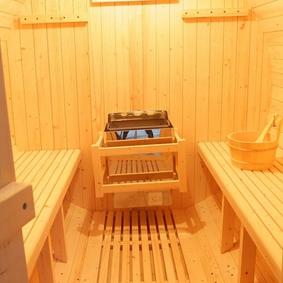 Hemlock Wood Home Commerical Outdoor Tradtional Steam Bar Sauna 6 Person