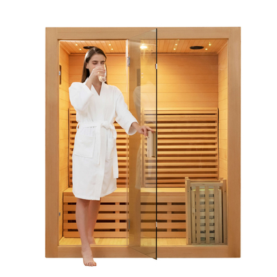حمامات البخار الكندية الشوكران Ozone Saunas في الهواء الطلق وغرفة البخار لمركز المنتجع الصحي