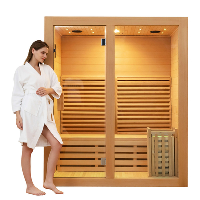 حمامات البخار الكندية الشوكران Ozone Saunas في الهواء الطلق وغرفة البخار لمركز المنتجع الصحي