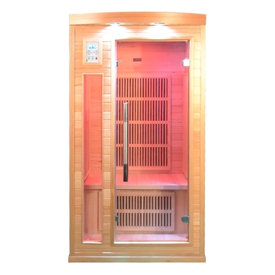 1750w الخشب الجاف 2 شخص الأشعة تحت الحمراء ساونا الساونا المنزل داخلي